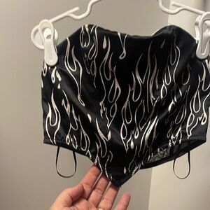 Urban Outfitters Black and White Corset Top